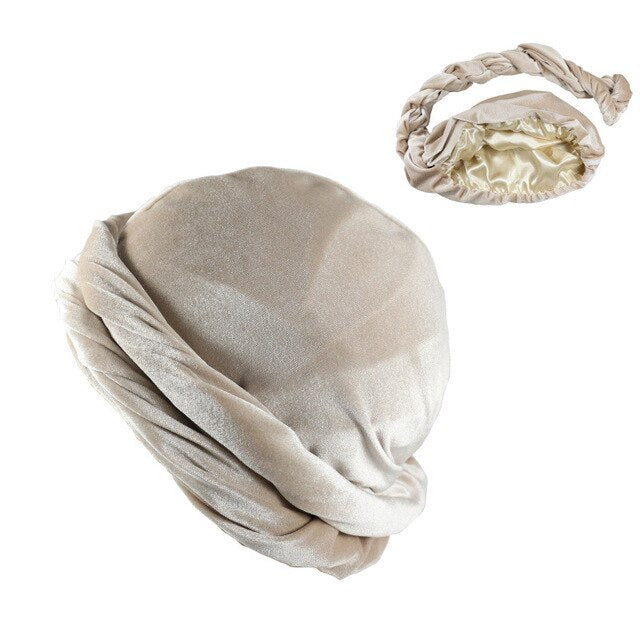 Velvet Satin Lined Turban